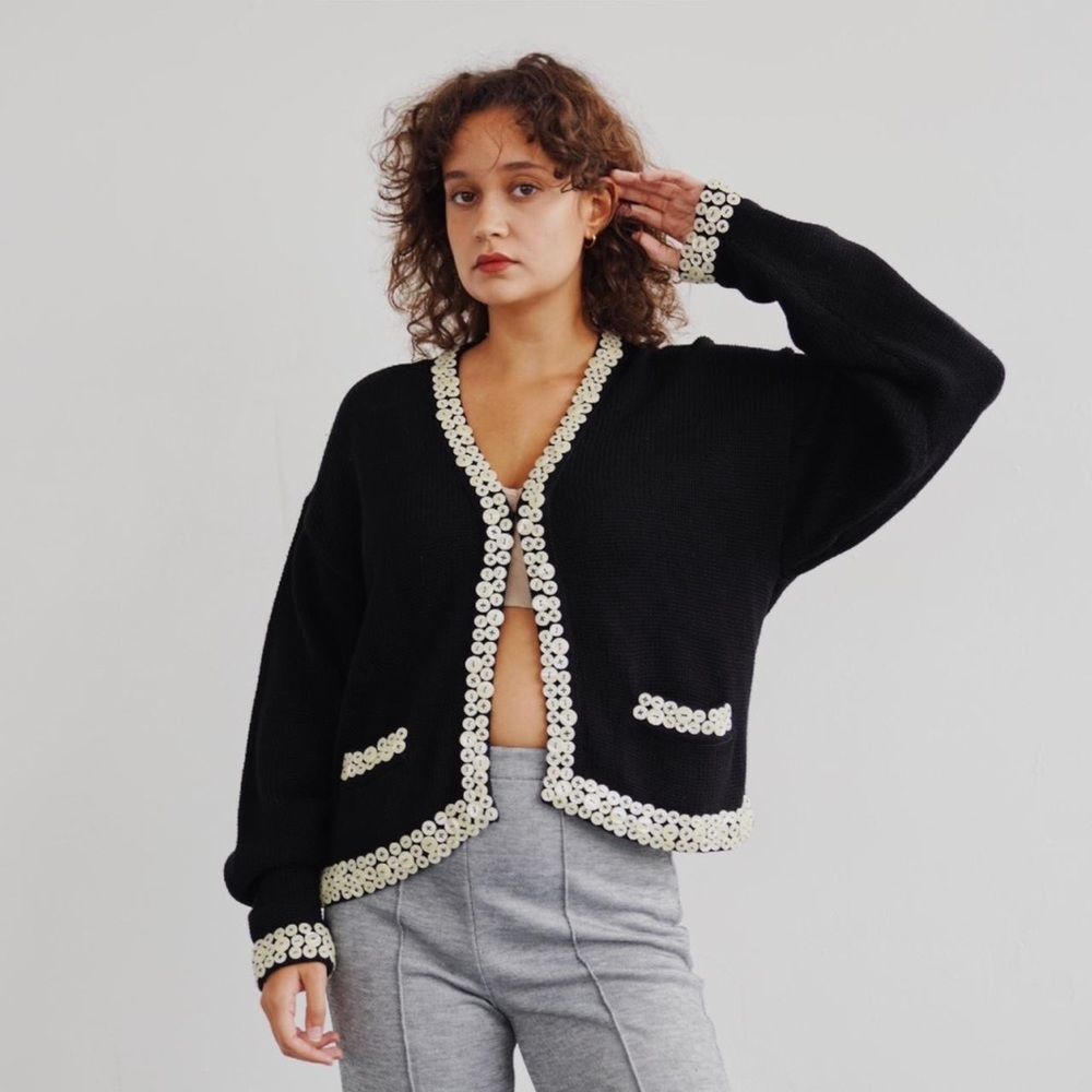 Vintage chunky button sweater - Picture 2 of 3